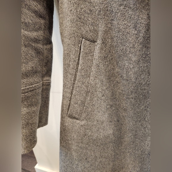 Laundry by Shelli Segal Drape Front Wool Blend Coat, Grey and Light Pink… - Picture 10 of 16